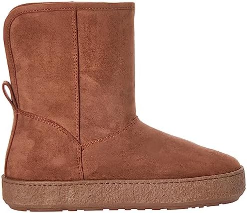 Amazon Essentials Women's Faux Fur Lined Shearling Boots, Pull-On Design