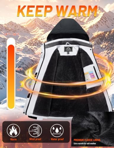 MAGCOMSEN Winter Coats for Women Ski Jackets Snow Waterproof Warm Rain Coat