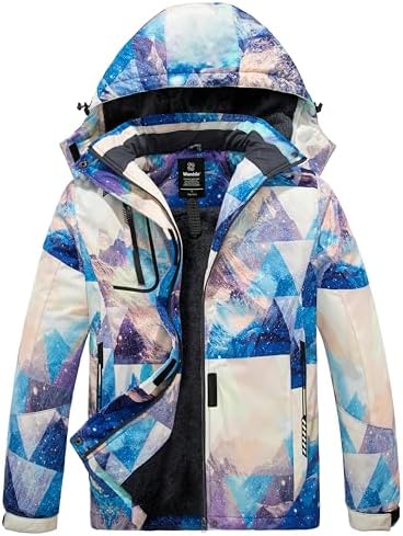 wantdo Women Hardshell Waterproof Windproof Insulated Ski Trekking Jacket