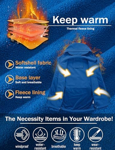 MAGCOMSEN Men's Jackets Tactical Winter Waterproof Softshell Rain Coat