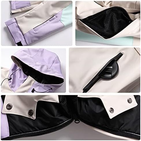 SEARIPE Womens Ski Jacket Mens Snow Jacket Waterproof Winter Snow Coat Couples Pullover Snowboard Hooded