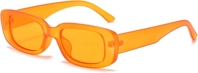 BUTABY Rectangle Sunglasses for Women Retro Driving Glasses 90’s Vintage Fashion Narrow Square Frame UV400 Protection