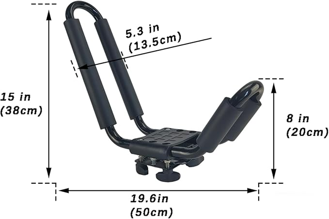 2 Pairs Kayak Roof Rack for Car Top Roof Mount Carrier J Cross Bar Canoe Boat