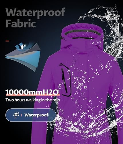Women's Mountain Waterproof Ski Jacket Windproof Snowboarding Jacket Warm Winter Coat Raincoat