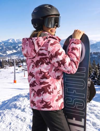 TACVASEN Women's Winter Coats Waterproof Snow Ski Jacket Warm Fleece