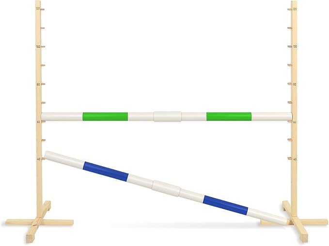Jumping Obstacle for Hobby Horse 160cm with Two Beams 50 mm – Green