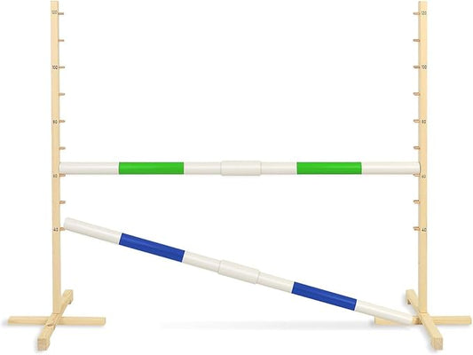 Jumping Obstacle for Hobby Horse 160cm with Two Beams 50 mm – Green