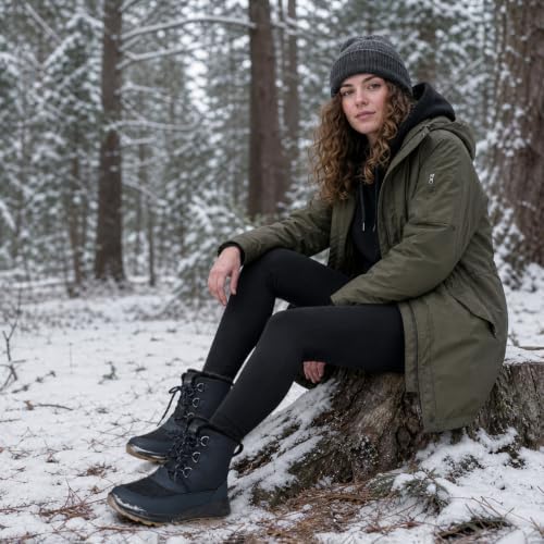 Women's Snow Ankle Boots Winter Lace-up Booties Warm Water Resistant 5.5-11