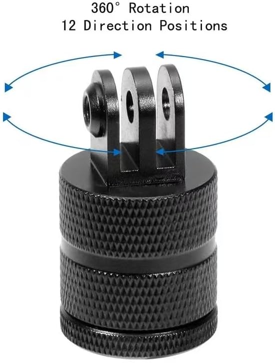 Aluminum Camera Tripod Adapter 1/4"-20 Conversion Adapter Mounts Compatible with Gopro Action Cameras Insta360 and Other Standard 1/4 Accessories, Quarter Inch Mount Adapter (Type FF)