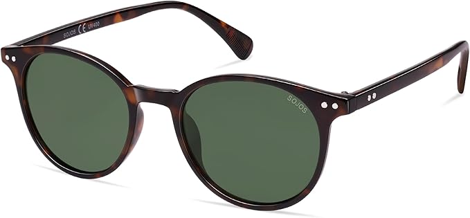 SOJOS 小さめ 丸型 クラシック 偏光サングラス レディース メンズ ヴィンテージスタイル UV400レンズ MAY SJ2113