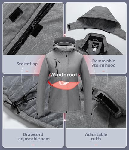 Women's Mountain Waterproof Ski Jacket Windproof Snowboarding Jacket Warm Winter Coat Raincoat