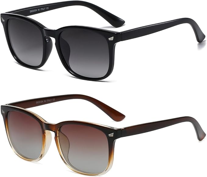 DUSHINE 偏光サングラス レディース クラシックレトロスタイル UV400保護