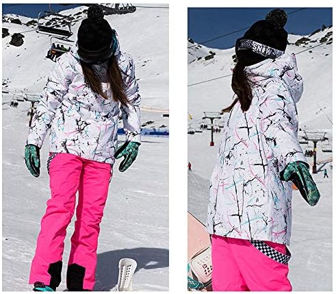 Women's Ski Jackets and Pants Set Windproof Waterproof Insulated Snowsuit Winter Warm Snowboarding Snow Coat