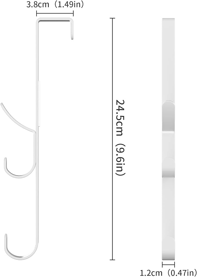 Over The Door Hooks Hanger,Over The Door Towel Hook Organizer Hanging for Coat Clothes Backpack hat Purse Metal Towel Rack Back of Shower for Bathroom,Dorm,Bedroom,Kitchen,Office Closet White-4Packs