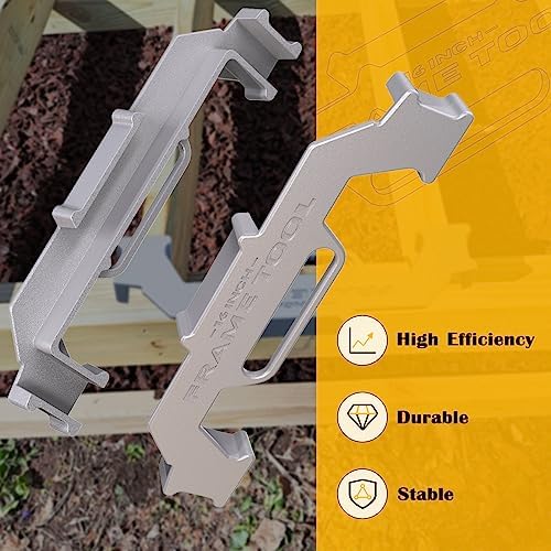 Framing Tools,16 Inch On-Center Stud Layout Tool,100% Cast Aluminum Framing Spacing Tool,Premium Wall Stud Framing Tool,Precision Measurement Jig Tool For Framing Wall (2 Pack)