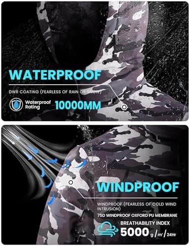 WULFUL Women's Waterproof Ski Jacket Warm Winter Coats Windproof Winter Jackets for Women Fleece Lined Windbreaker with Hood