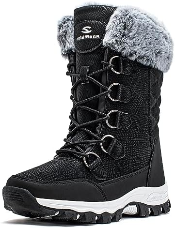 HOBIBEAR Women's Winter Snow Boots Warm Faux Fur