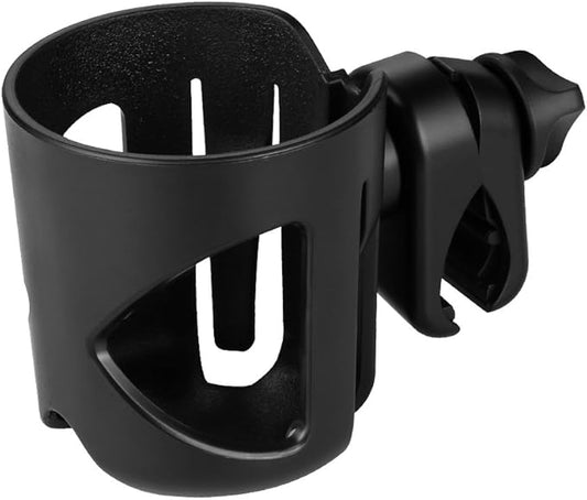 Accmor Universal Cup Holder, Stroller Cup Holder, 360° Rotatable Large Caliber Designed Bottle Holder for Stroller, Bike, Wheelchair, Walker, Scooter, Black