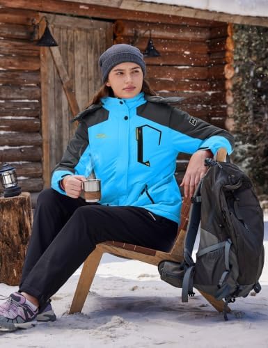 TACVASEN Women's Winter Coats Waterproof Snow Ski Jacket Warm Fleece