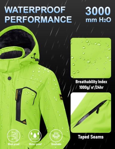 MAGCOMSEN Winter Coats for Women Ski Jackets Snow Waterproof Warm Rain Coat