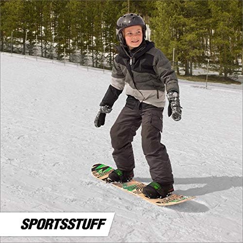 SportsStuff Wood Snowboards/Snow Sleds - Beginner Kids Winter Sports Accessories - 90cm-130cm Models