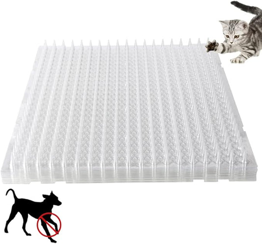 16" x 13" Cat Spike Mat Outdoor Indoor Cat Deterrent Scat Mat Keep Cats/Dogs Off Counter Pet Deterrent Training Mats Plastic Mats with Spikes (18.3 Sq.ft) (16)