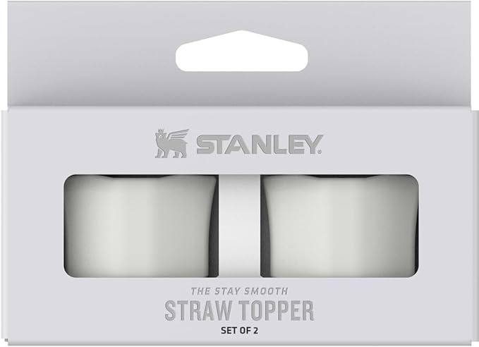Stanley Quencher Stay Smooth Anti-Pucker Straw Topper 2-Pack | Ergonomic Sip Through Straw Cap for Tumbler with Handle | Silicone Accessory for Drinking Cup | BPA-Free