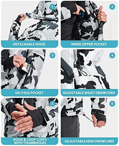 IUGA Waterproof Ski Jacket Women Warm Outdoor Winter Jackets Windproof Snowboard Winter Coats for Mountain Hiking