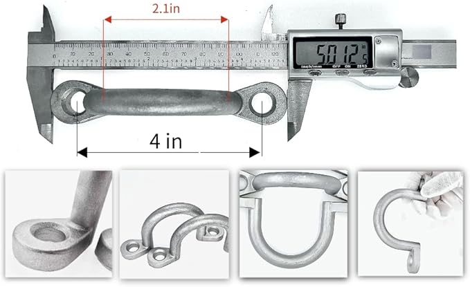 Replace Trailer Tie Loop 2" I.D. Aluminum Bolt-On Lashing Rope Tie Down Ring Horse (2 Pack)