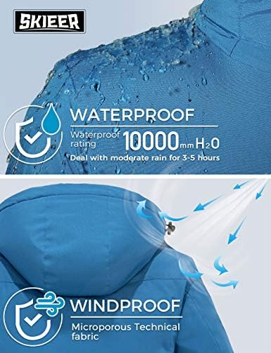 Men's Ski Jacket Windproof Waterproof Rain Coat Snow Winter Jacket