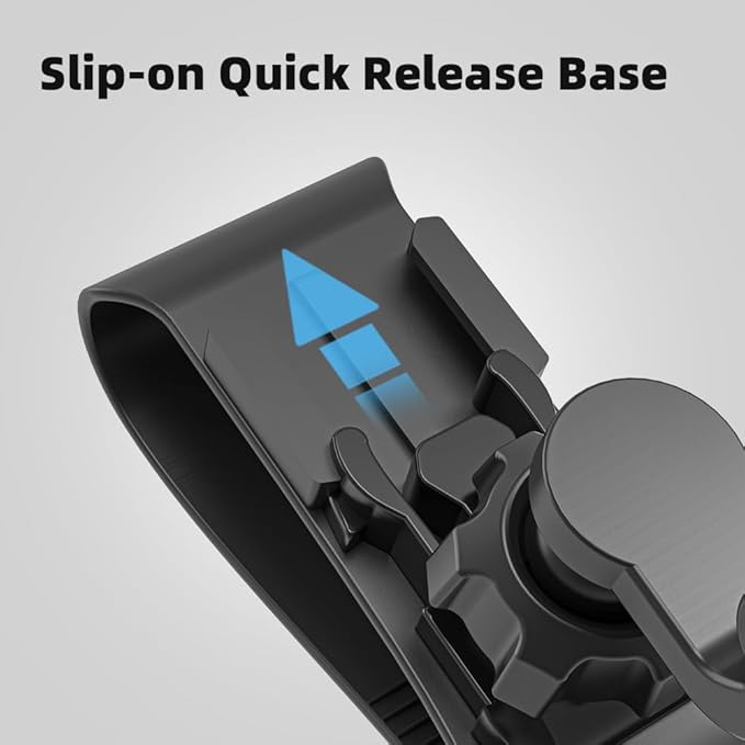 Car Sun Visor Mount, Quick Clip Sun Visor Mount with Universal Ball J Hook Compatible with GoPro Hero 13 12 11 10 9 8 7 6 5 Black,DJI Osmo Action 5 pro/4/3,AKASO and More