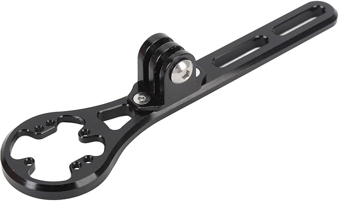 Out Front Bike Computer Mount, Universal Handlebar Bike Mount Compatible with Garmin GPS Bike Computer Gopro Action Camera for Road Mountain Bike with 4 Adapters.