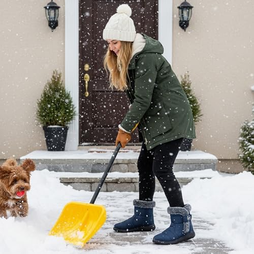 Winter Snow Boots for Women: Comfortable Warm Fur Lined Ankle Booties Non Slip Waterproof Boots for Outdoor Walking