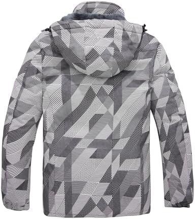 wantdo Men's Softshell Waterproof Polar Fleece Breathable Climbing Ski Coat