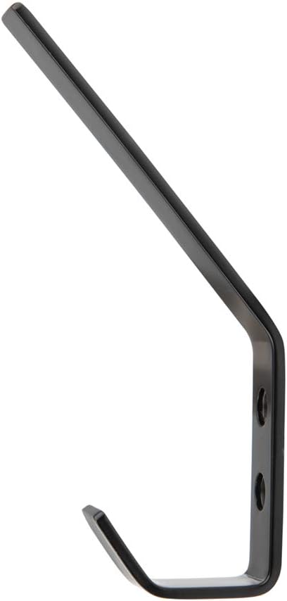 Amazon Basics Wall Mounted Modern Metal Drywall Coat Hooks - Flat Black, 5-Pack | Modern, Drywall