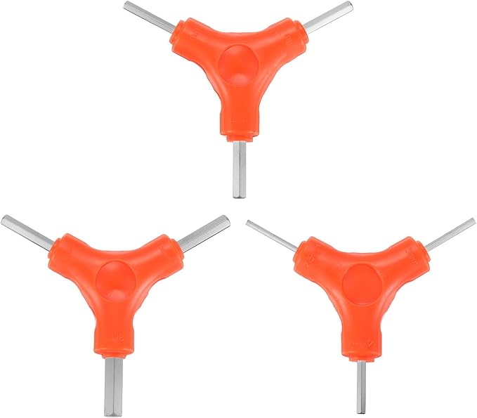 HARFINGTON 3pcs Y-Shaped 3 Way Bike Hex Wrench Set 2.5/3/4mm 3/4/5mm 5/6/8mm Y-Type Inner Hex Wrench All-In-One Multi Portable Biking Torque Spanner for Bicycle Cycling Repair Tool, Yellow
