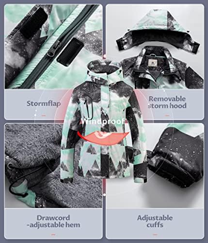 Women's Mountain Waterproof Ski Jacket Windproof Snowboarding Jacket Warm Winter Coat Raincoat