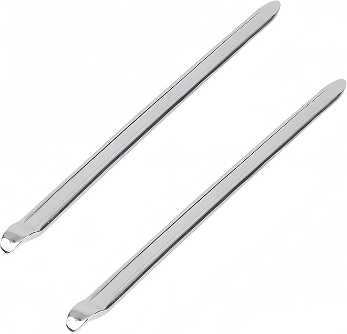 2 Pack 11.8 Inch Heavy Duty Tire Spoons Iron - Multi-Vehicle Tire Levers for Cars, Motorcycles, Bikes & Lawn Mowers
