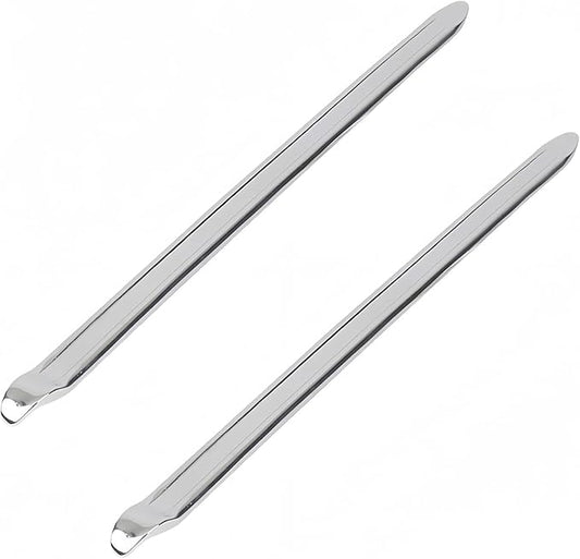 2 Pack 11.8 Inch Heavy Duty Tire Spoons Iron - Multi-Vehicle Tire Levers for Cars, Motorcycles, Bikes & Lawn Mowers