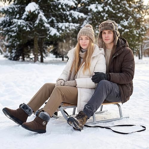 Reimferce Womens Snow Boots for Winter: Comfortable & Warm for All Day Wear - Waterproof Non Slip Booties for Commute Outdoor Walking