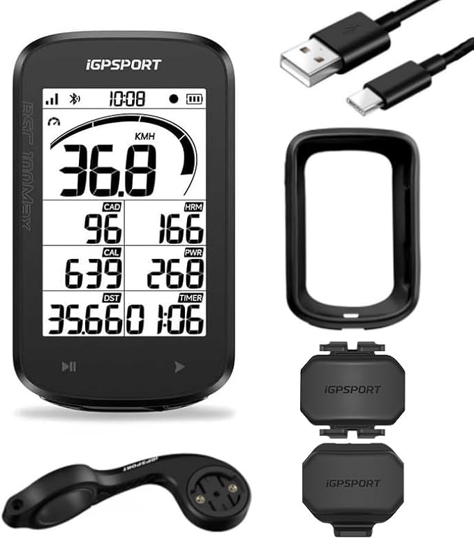iGPSPORT BSC100MAX GPS Bike Computer, 3'' Screen Auto Start/Stop Custom Data 40H Waterproof Bicycle Computer Wireless
