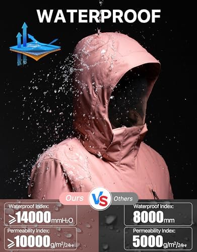 FREE SOLDIER Women's Winter Ski Jacket Fleece Lined Coat