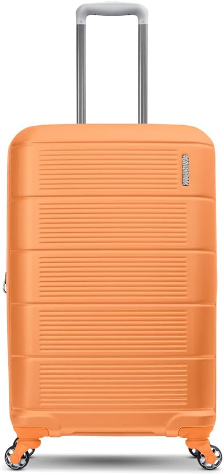 American Tourister Stratum 2.0 拡張可能ハードサイド荷物 スピナーホイール付き、24インチ チェックイン-M、パパイヤ