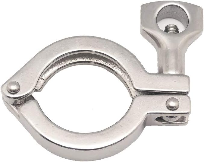 Beduan 1.5" Sanitary Tri Clamp, 304 Stainless Steel Single Pin Heavy Duty Tri Clamp Clover with Wing Nut for Ferrule TC 1.5" (1.5 Inch)