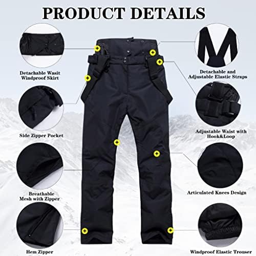 Men's Jacket and Pants Set Insulated Waterproof Waterproof Snowboard Snowsuits for Snow Sport