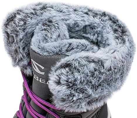 HOBIBEAR Women's Waterproof Winter Snow Boots Lightweight Warm Faux Fur Lined Mid-Calf Booties