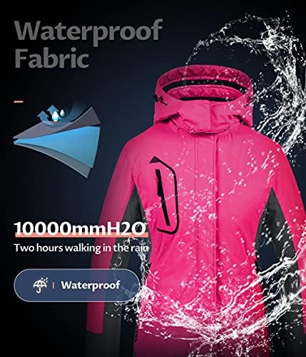 Women's Mountain Waterproof Ski Jacket Windproof Snowboarding Jacket Warm Winter Coat Raincoat