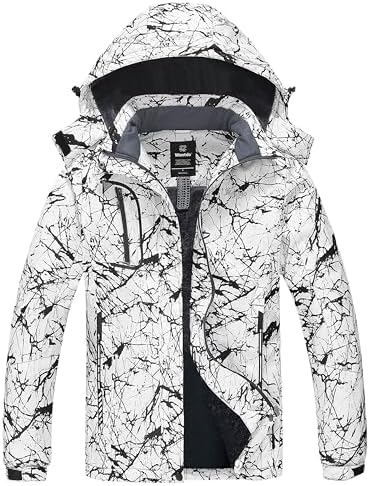 wantdo Women Hardshell Waterproof Windproof Insulated Ski Trekking Jacket