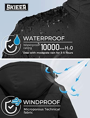 Men's Ski Jacket Windproof Waterproof Rain Coat Snow Winter Jacket