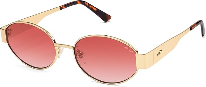 SOJOS Retro Oval Sunglasses for Women Trendy Classic Shades UV400 Protection SJ1256